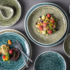 Round Ceramics For Household Creative Western Food Plate