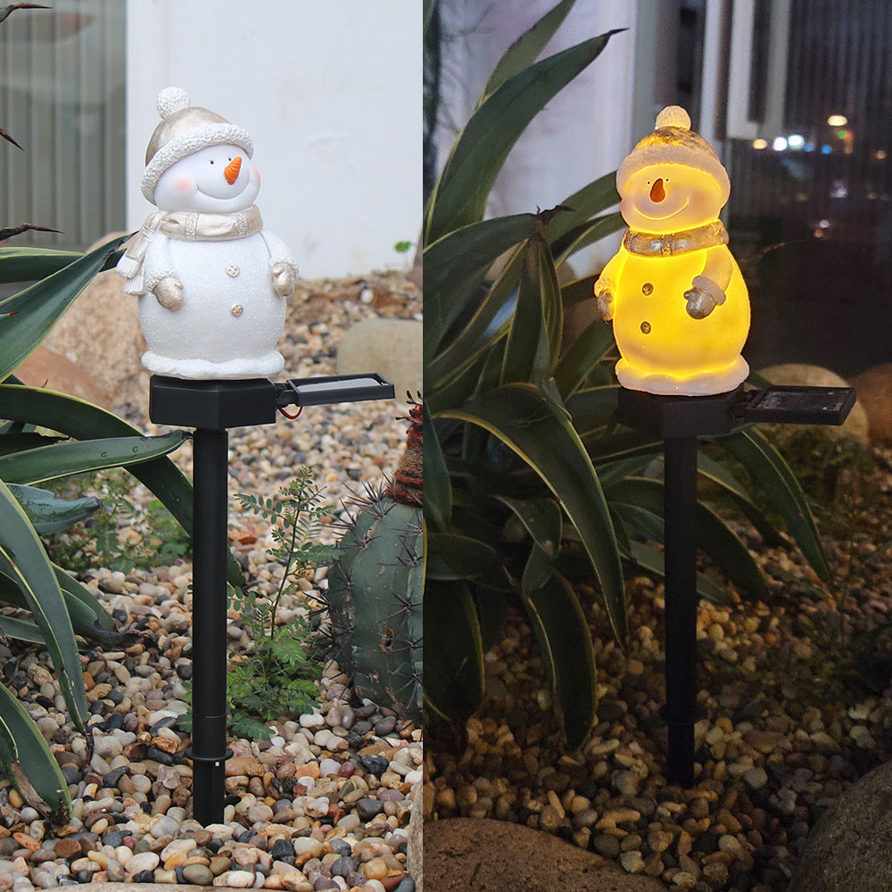 Outdoor LED Solar Snowman