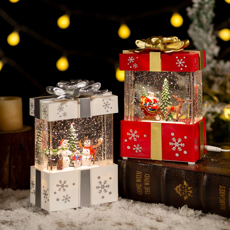 Gift Box Crystal Ball Small Night Lamp Ornaments