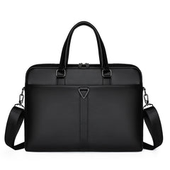 Men's PU Portable Oblique Span Business Briefcase