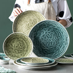 Round Ceramics For Household Creative Western Food Plate