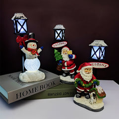 Resin Christmas Snowman Night Light Decoration