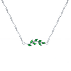 Sterling Silver Light Luxury All-match Leaf Pendant Necklace