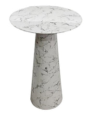 Iron Marble-Patterned Round Table