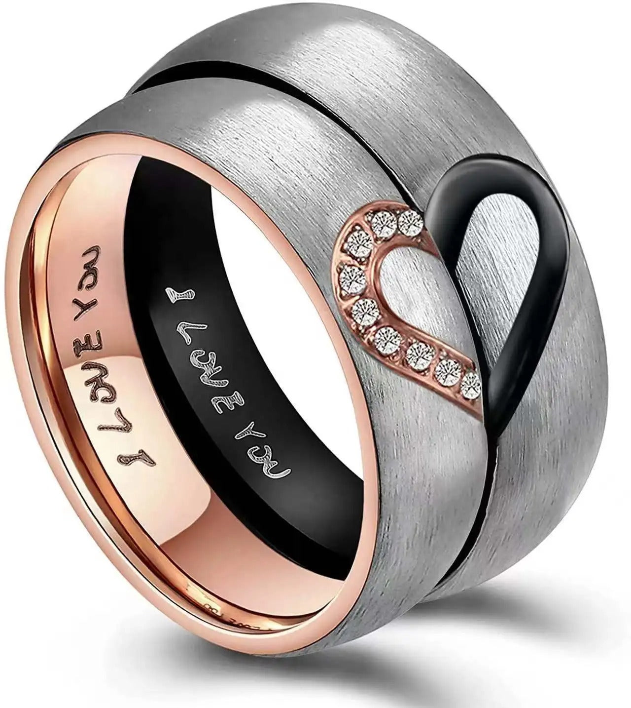 Women Men Wedding Band Rings For Lovers Valentine's Day