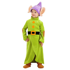 Kids Dopey Costumes Disney Snow White and The Seven Dwarfs Cosplay Dopey Boys Child Bodysuit Hat Suit Halloween Costume Clothes