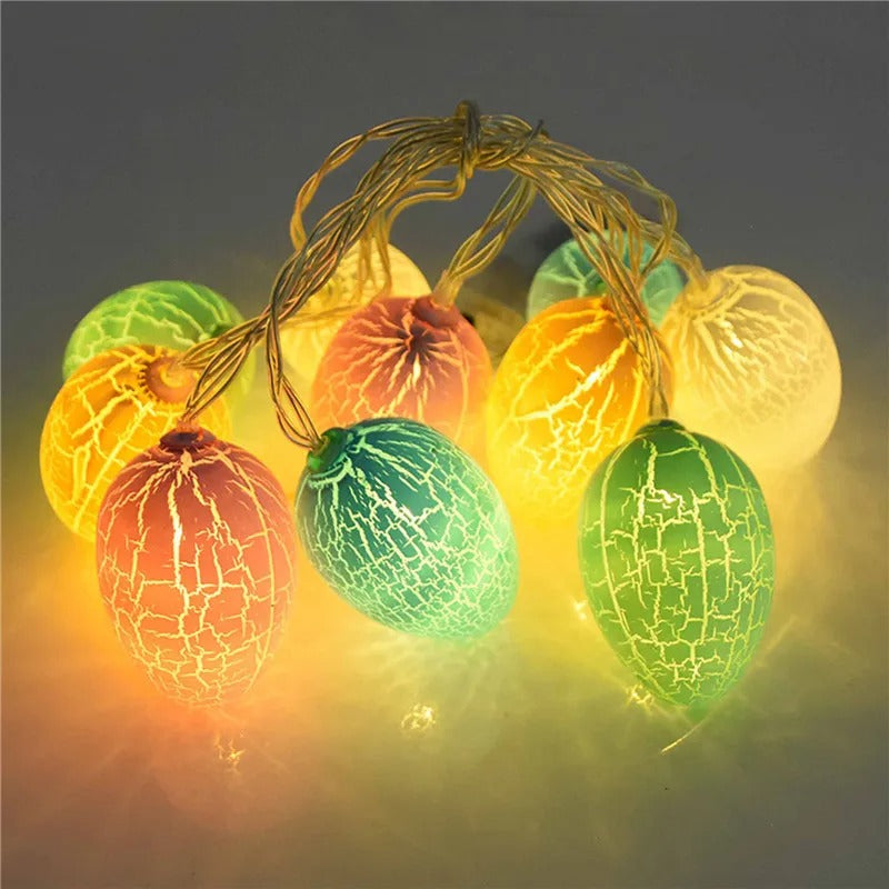 Party LED Light Egg-Shaped Fancy Lantern Decorative String Lights Festival Decorations for Easter