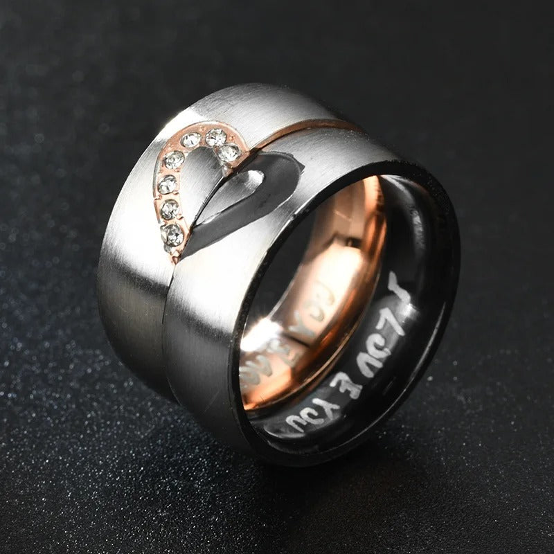 Women Men Wedding Band Rings For Lovers Valentine's Day