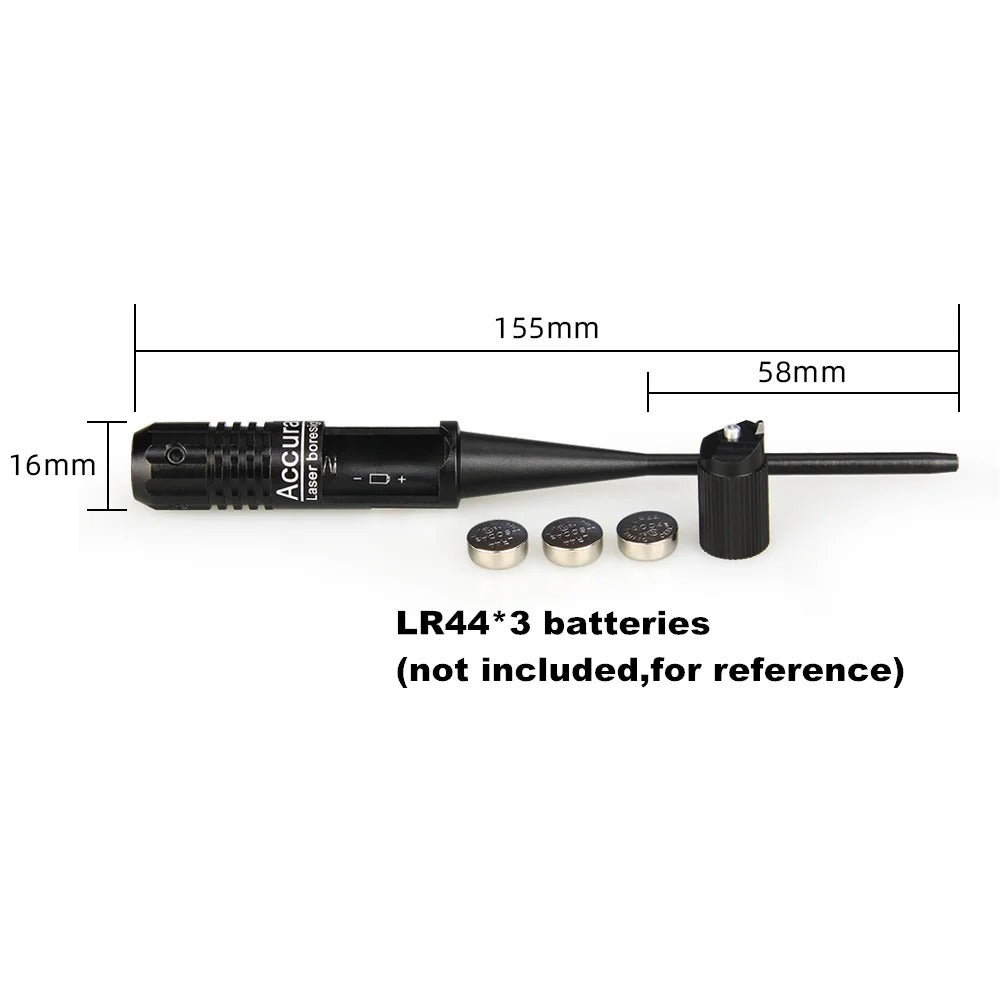 PPT Laser Bore Sight Collimator laser pointer Wavelength 635-655nm fits 0.22-0.5 Handguns Rifles Tactical Hunting gs20-0036