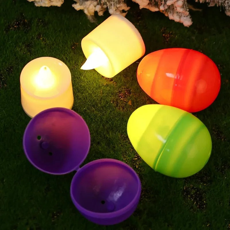 Glowing Easter Eggs Fillable Kids Toys Removable LED Candle Warm Lights Easter Gifts