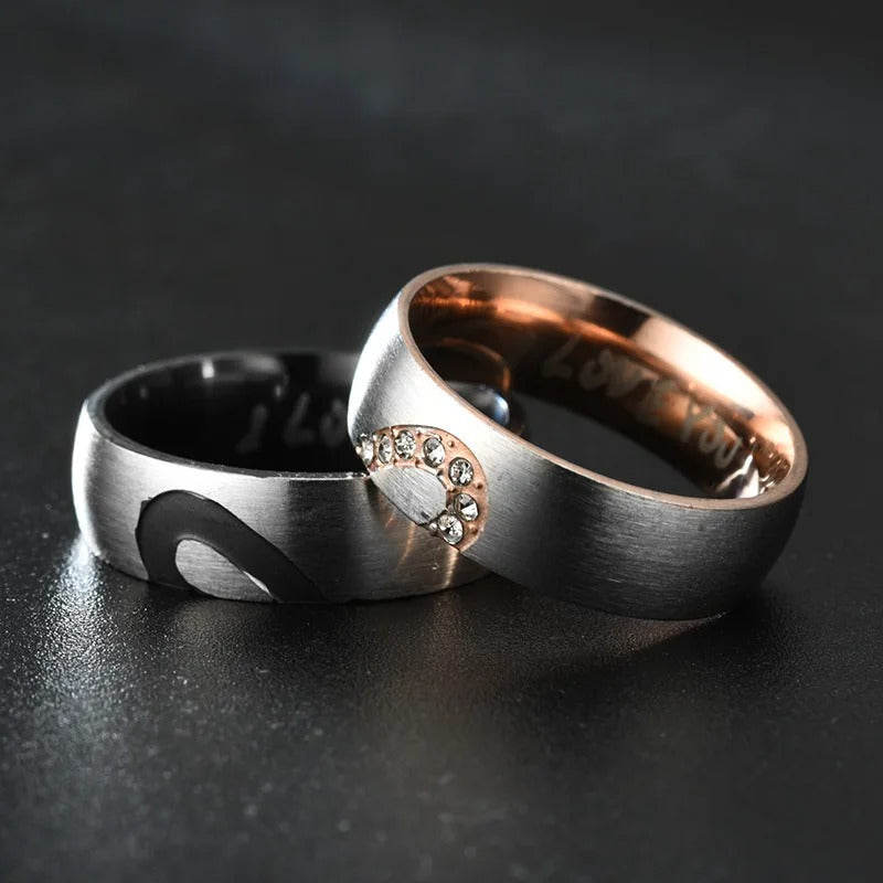 Women Men Wedding Band Rings For Lovers Valentine's Day