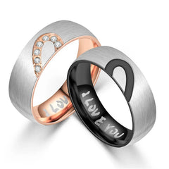 Women Men Wedding Band Rings For Lovers Valentine's Day