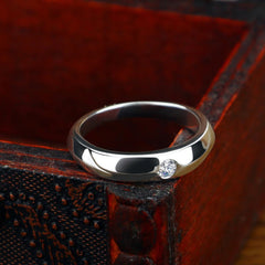 High quality classic couple rings. Solid 925 sterling silver engagement ring