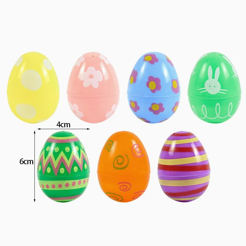 Easter Fillable Opening Egg Colorful Plastic Eggs Kids Favors Easter Party