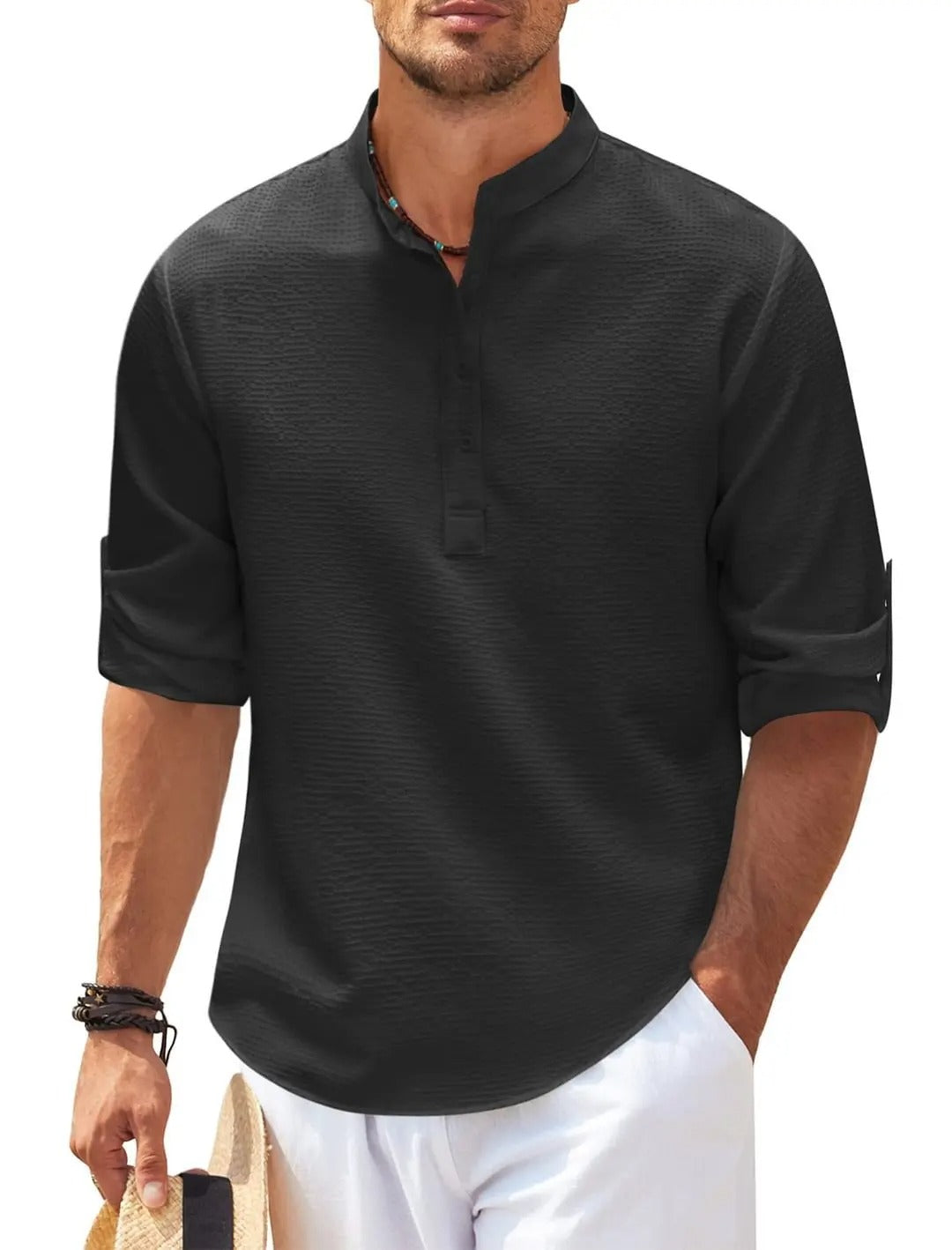 Men's casual shirt Top men