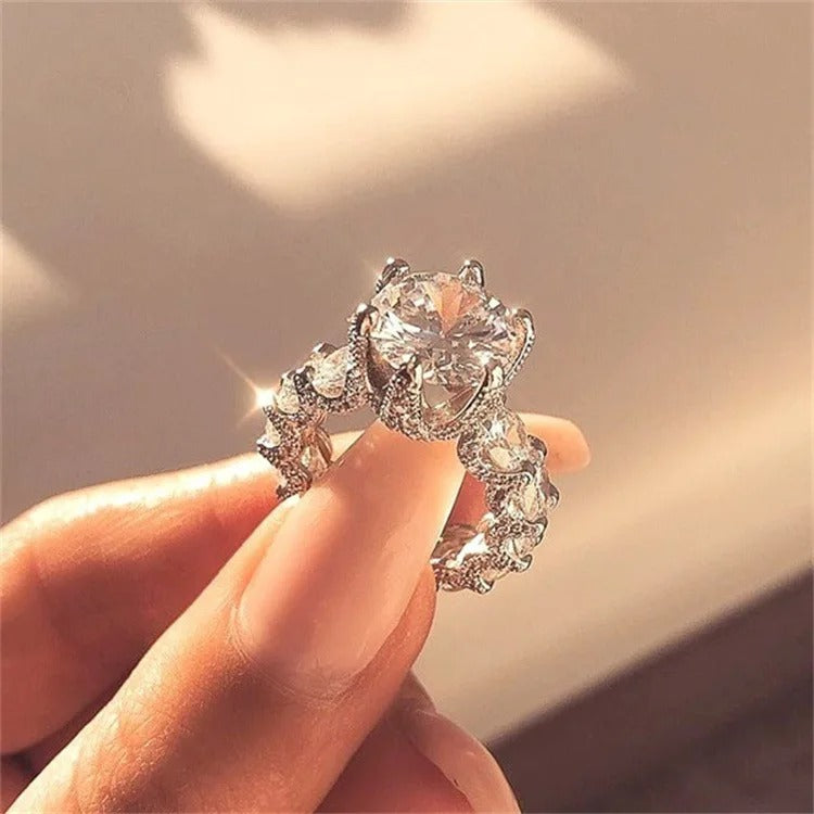 Vintage Accessories for Women Zircon Rings for Women Moissanite Ring Valentines Day Gift
