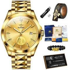 rue Diamond Gold Men's Watch Swiss Certified Men's Automatic Mechanical Watch Luxury Business Men Watch