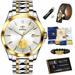 rue Diamond Gold Men's Watch Swiss Certified Men's Automatic Mechanical Watch Luxury Business Men Watch