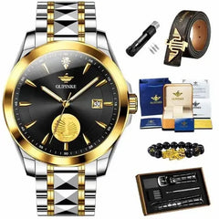 rue Diamond Gold Men's Watch Swiss Certified Men's Automatic Mechanical Watch Luxury Business Men Watch