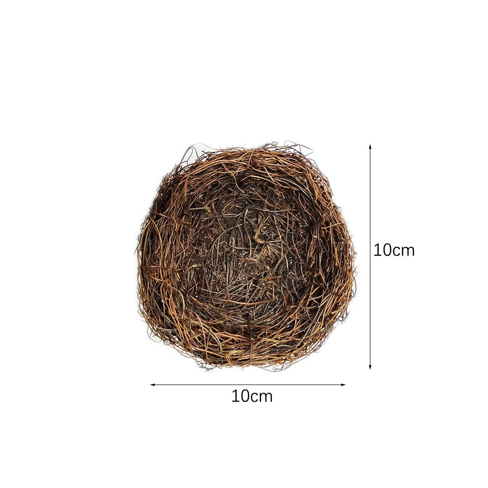 Easter Artificial Bird Nest Natural Rattan Nest for Easter Eggs Storage Easter Decoration