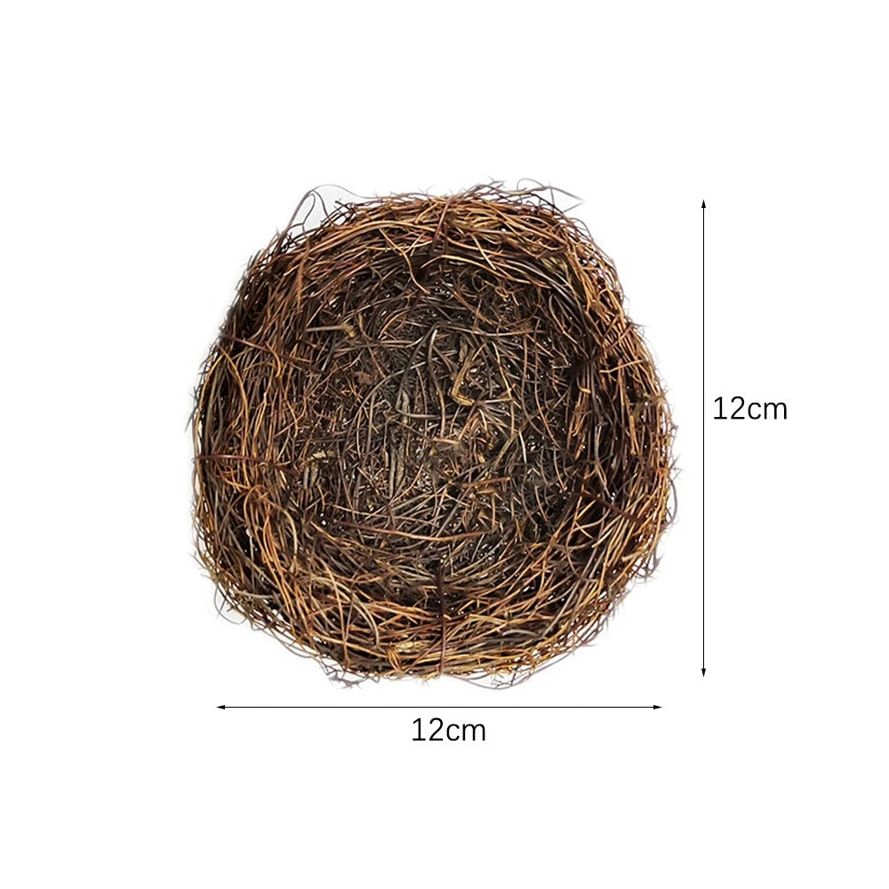 Easter Artificial Bird Nest Natural Rattan Nest for Easter Eggs Storage Easter Decoration