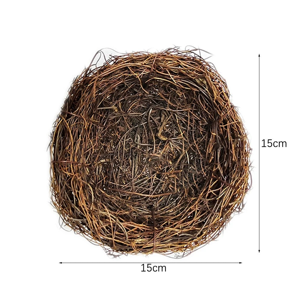 Easter Artificial Bird Nest Natural Rattan Nest for Easter Eggs Storage Easter Decoration