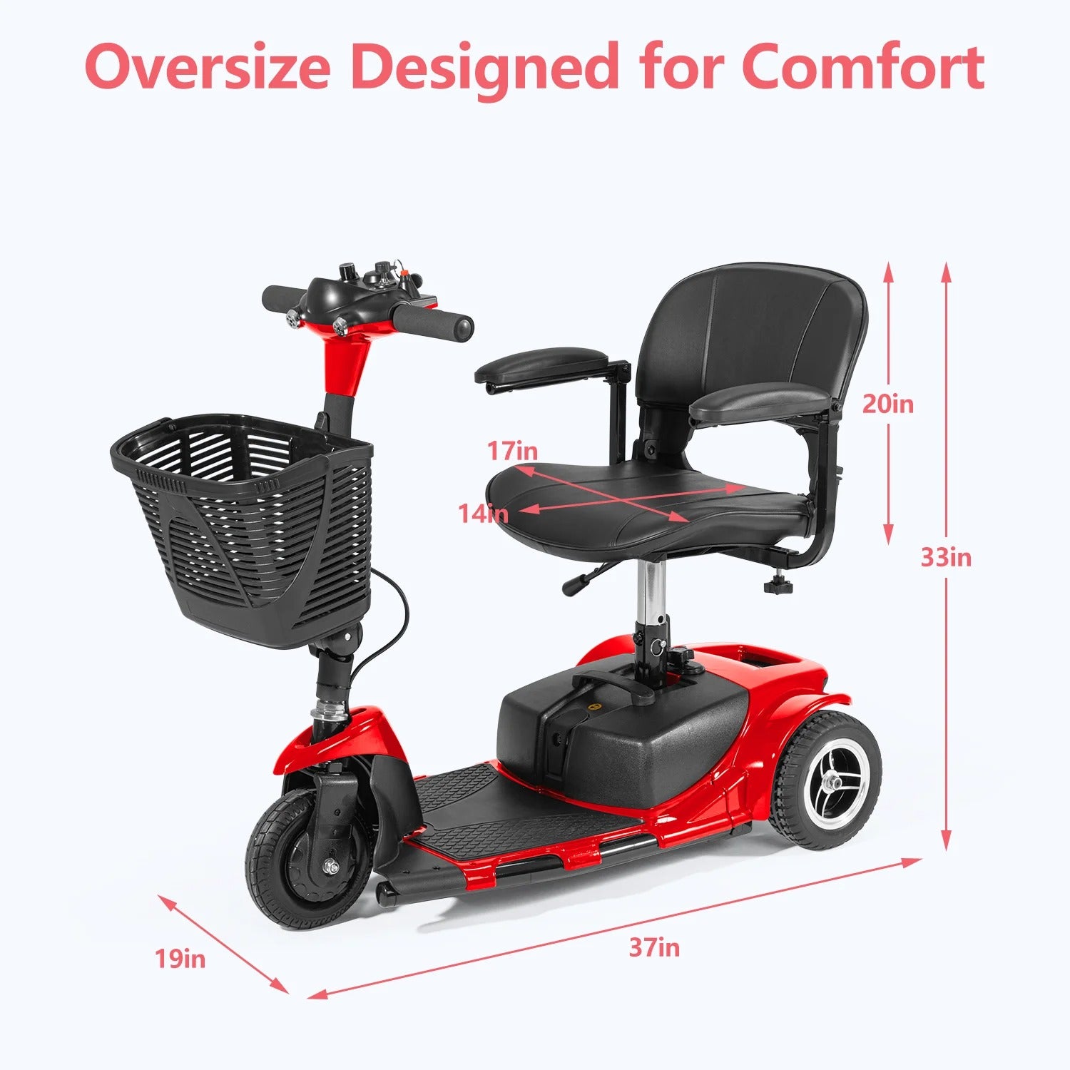 Adults Electric Powered Wheelchair Device Elderly Compact Scooter