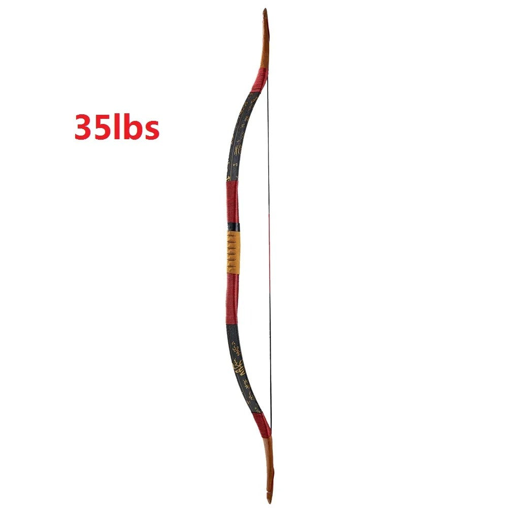 Archery Traditional longbow Recurve Bow 20-50lbs wooden Longbow Bow for Outdoor bow Novice practice bow With bowstring