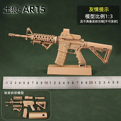 Alloy Mni AK47 Sniper Rifle Detachable Submachine Gun Model Metal Pistol Weapon Assembly Toy Boys Gifts