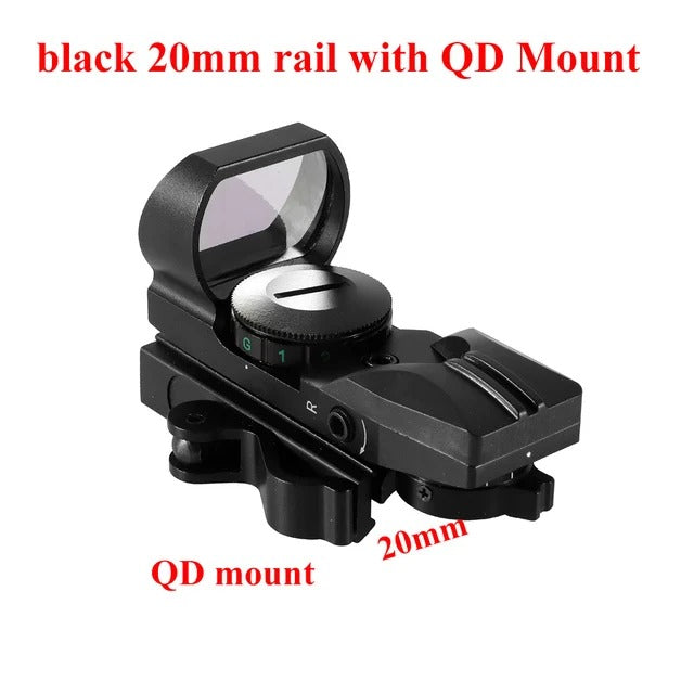 Bestsight Red Dot Sight Holographic Reflex Sight 4 Reticle Optics Red and Green Illuminated Collimator Sight Hunting Scopes