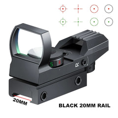 Bestsight Red Dot Sight Holographic Reflex Sight 4 Reticle Optics Red and Green Illuminated Collimator Sight Hunting Scopes