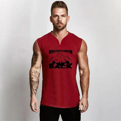 Sporting Sleeveless V-Neck Vest