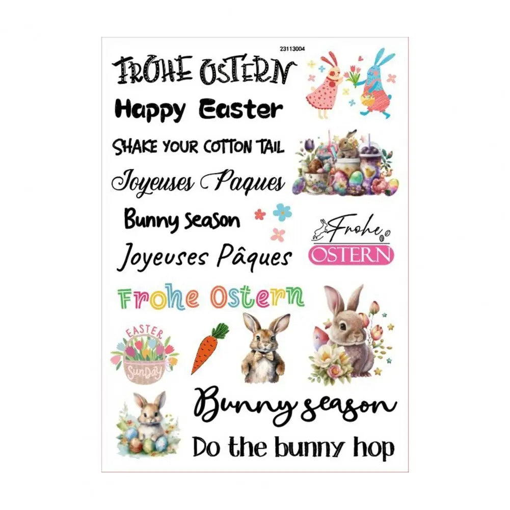 Easter Candle Sticker Film Sayings Birthday Colorful Egg Bunny Carrot Letter Taper Cylindrical Candle