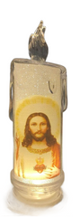 Jesus Virgin Christ LED Candle Mass Electronic Smokeless Candle Lamp Wedding Christmas Easter Party Decoration