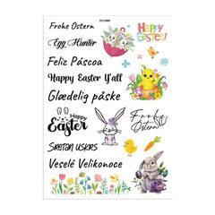 Easter Candle Sticker Film Sayings Birthday Colorful Egg Bunny Carrot Letter Taper Cylindrical Candle