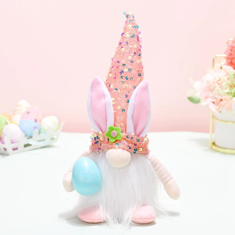 LED Glowing Easter Faceless Gnome Rabbit Doll Kids Gift Spring Easter Party Decoration