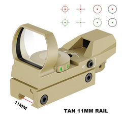 Bestsight Red Dot Sight Holographic Reflex Sight 4 Reticle Optics Red and Green Illuminated Collimator Sight Hunting Scopes