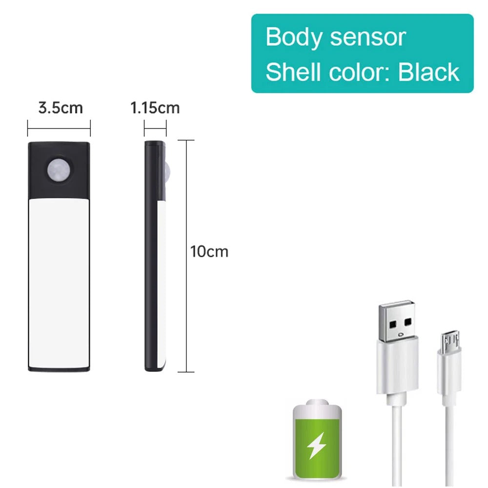 Bedroom Night Light Motion Sensor Wireless USB Under Cabinet Light For Kitchen Cabinet Bedroom Wardrobe