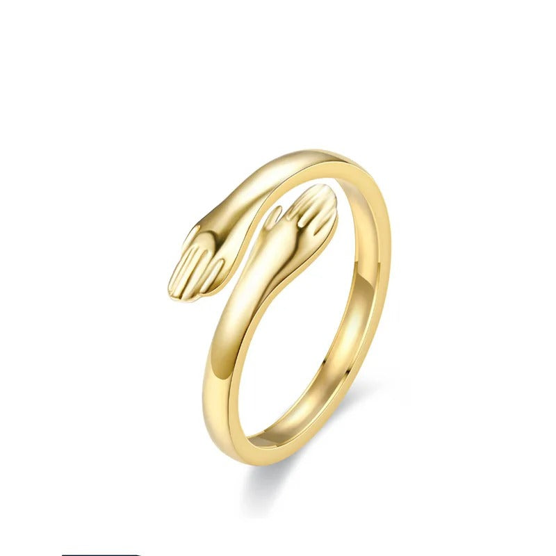 Adjustable Open Finger Ring For Women Men Valentine'S Day