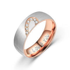 Women Men Wedding Band Rings For Lovers Valentine's Day