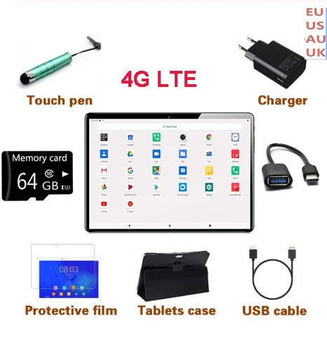 10 inch 3G 4G Tablet PC Quad Core 2GB RAM 32GB ROM 1280x800 Tablet PC - Shling