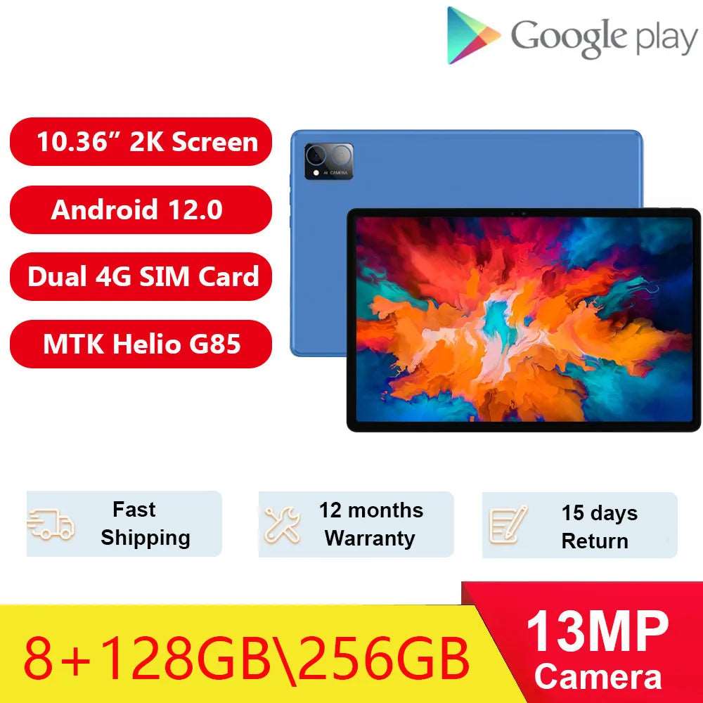 10.36inch 2K Tablet MTK6769 Helio G85 Android12 8GB RAM 256GB ROM lte Phone call pad tablets - Shling