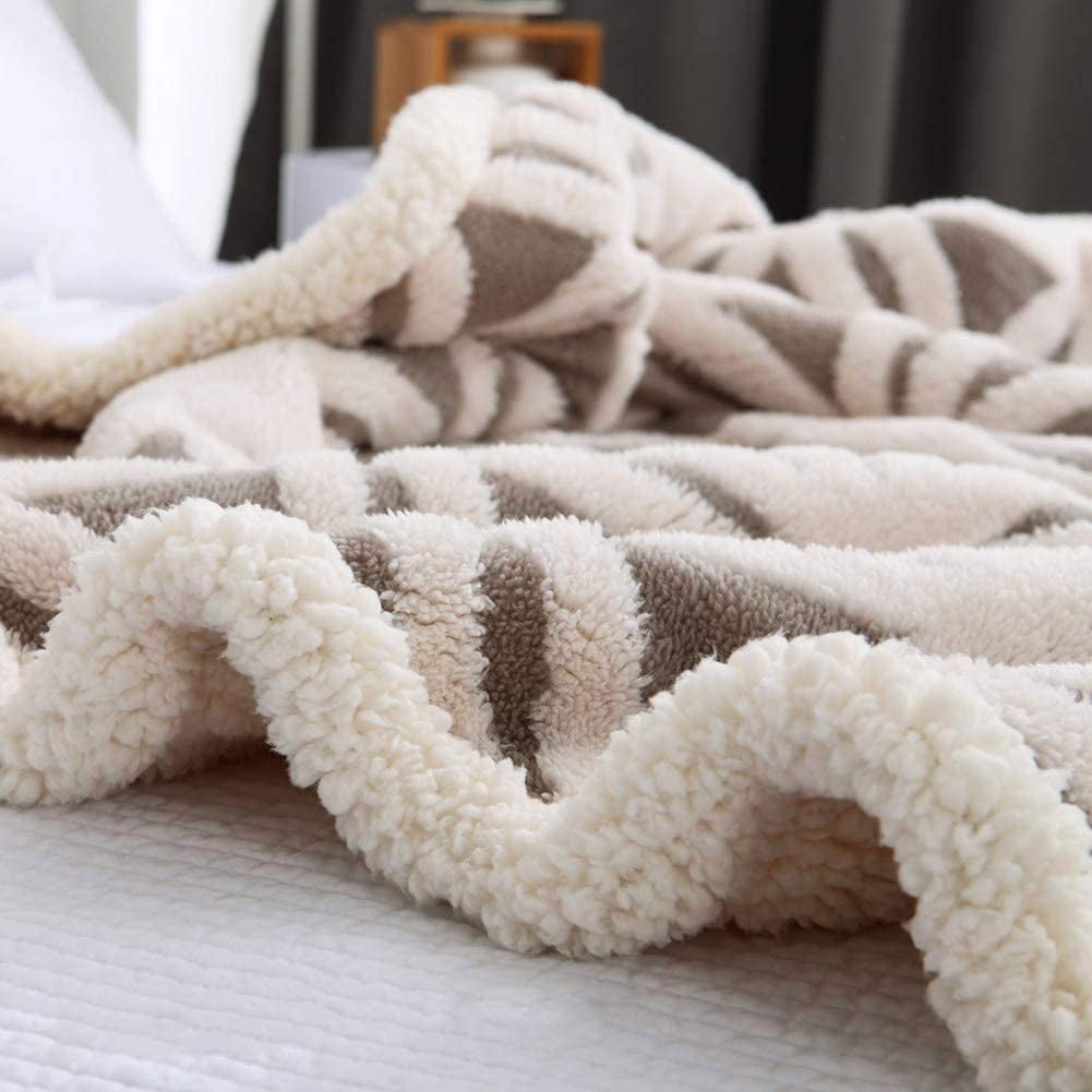 Fuzzy Soft Throw Blanket Dual Sided Blanket for Couch Sofa Bed 