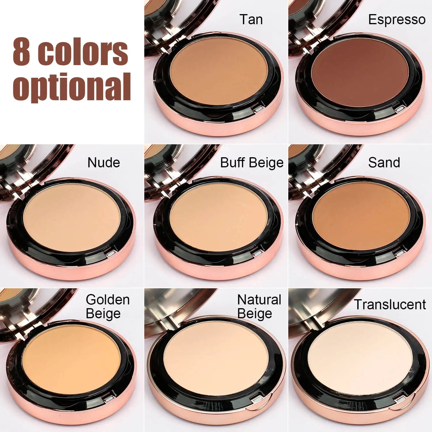 Shling Compact powder in 8 Shade Shling Compact powder setting powder