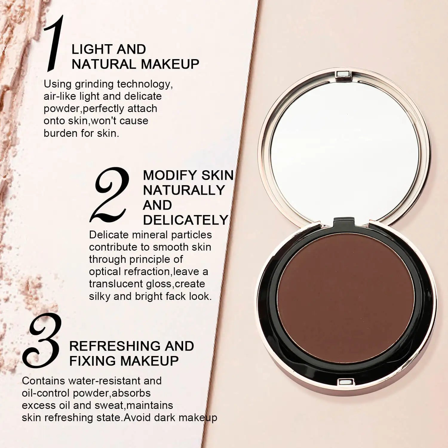 Shling Compact powder in 8 Shade Shling Compact powder setting powder