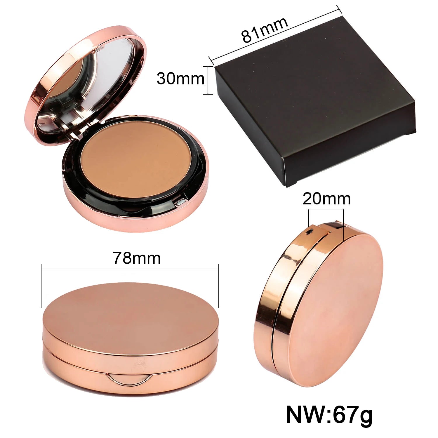 Shling Compact powder in 8 Shade Shling Compact powder setting powder