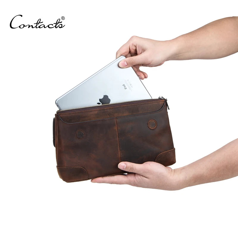 Shling leather men clutch bag Shling men's purses