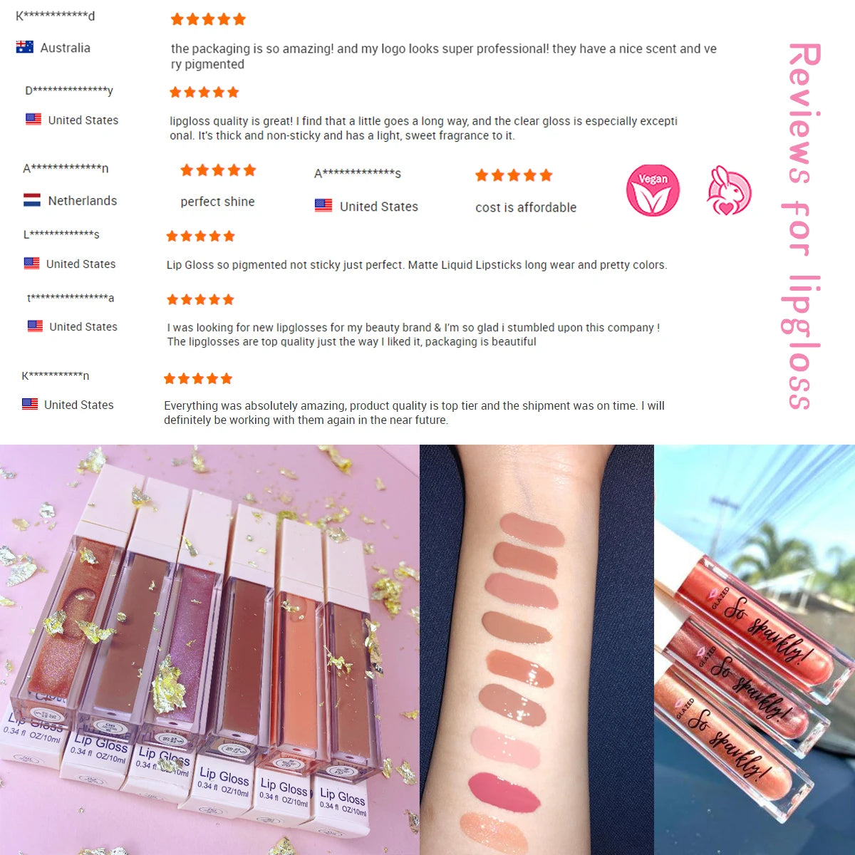 Shling Vegan lipgloss Shling lip gloss lipgloss