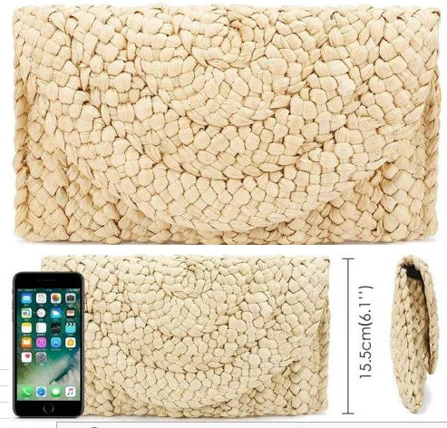 Shling Straw Bag for Women Shling hand purse Women's Clutches