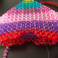 Shling Handmade Beaded Heart-shaped  Bag Shling Women's Clutches